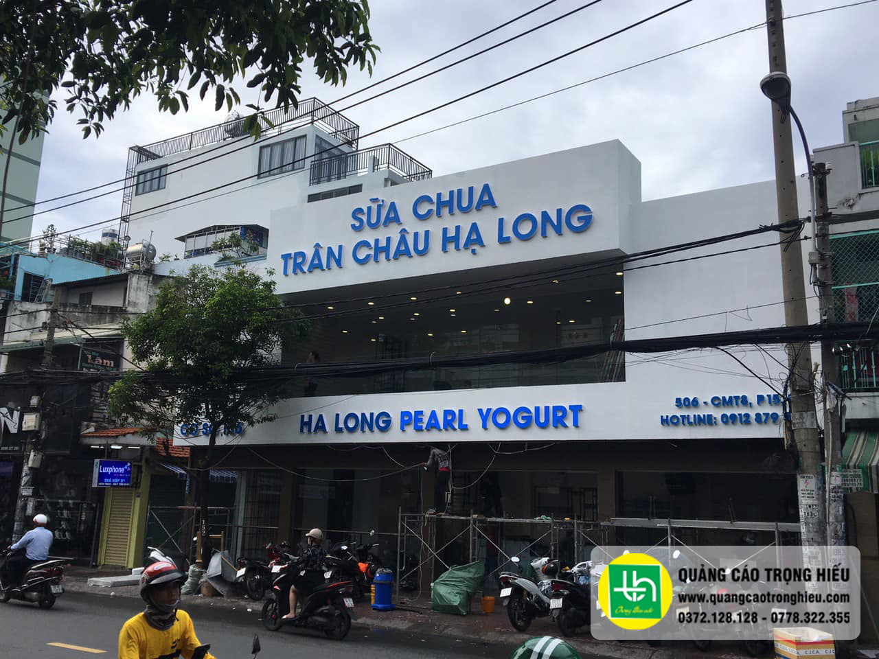 bảng hiệu chữ nổi sữa chua trân châu hạ long