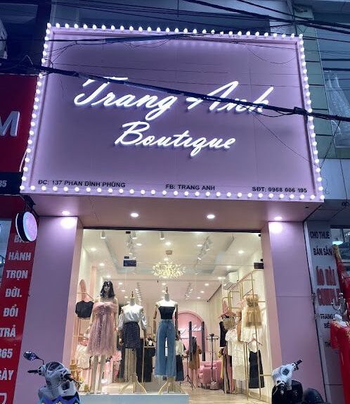 Bảng hiệu shop thời trang Trang Anh