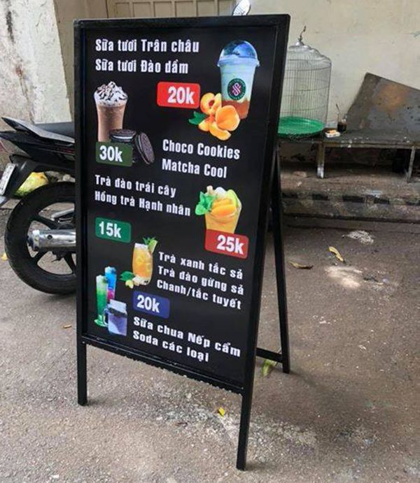 Mẫu biển hiệu đẹp tiệm trà sữa