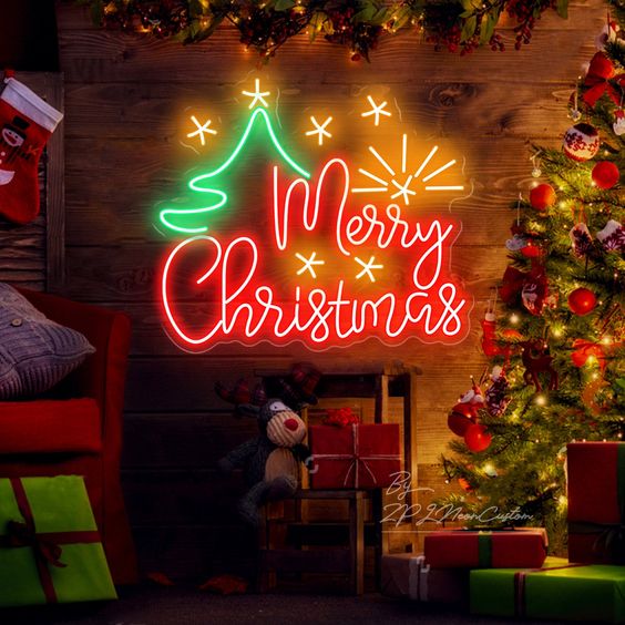 Bảng hiệu Neon Sign Led Merry Christmas