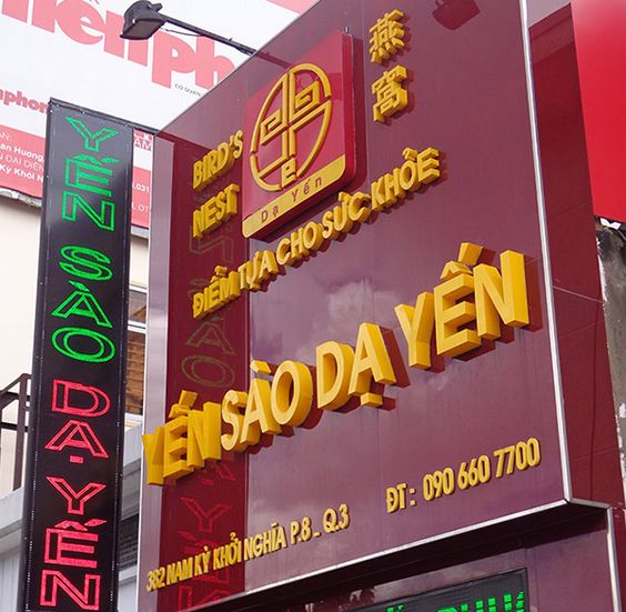 Mẫu bảng Alu chữ nổi