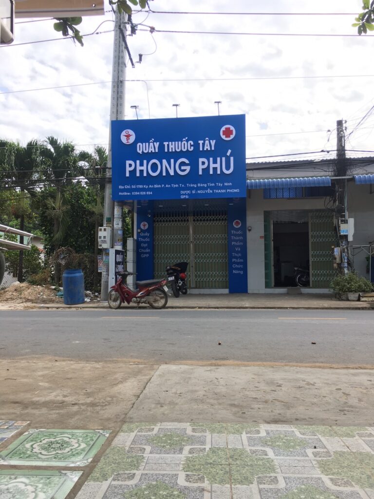 Bảng hiệu alu chữ nổi quầy thuốc tây