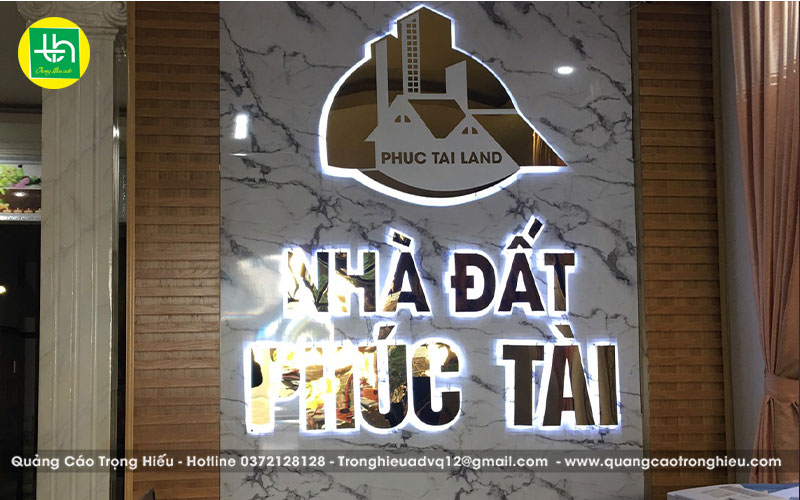 Logo chữ nổi Nhà đất Phúc Tài