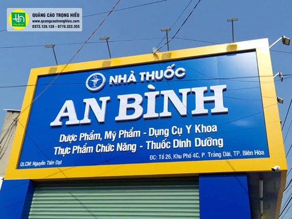 Bảng alu chữ nổi nhà thuốc tây