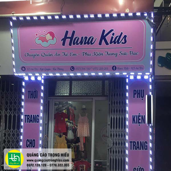 Bảng hiệu dán decal viền chạy led bắt mắt