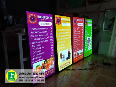 Làm hộp đèn menu giá rẻ