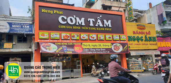 Mẫu bảng hiệu cơm tấm chữ nổi