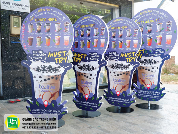 Standee mô hình trà sữa