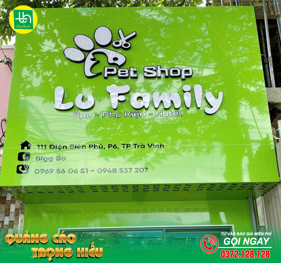 Thi công bảng hiệu alu chữ nổi