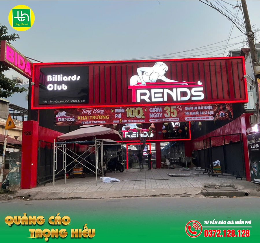 Bảng hiệu quảng cáo đẹp 2026 cho cửa hàng