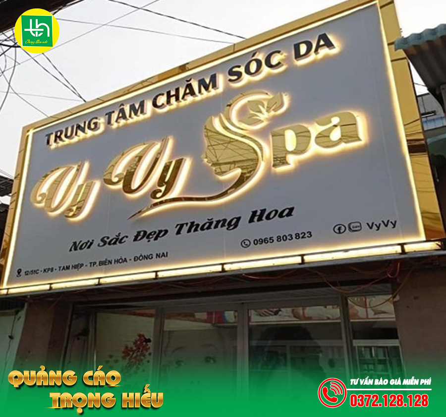 Bảng alu chữ nổi inox